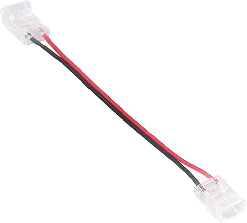 Miniatura 6 de Kit de conector de tira de luz LED COB, 2 pines de 0.394 in de ancho, tira de doble cabeza a tira de extensión, conector de tira de luz LED