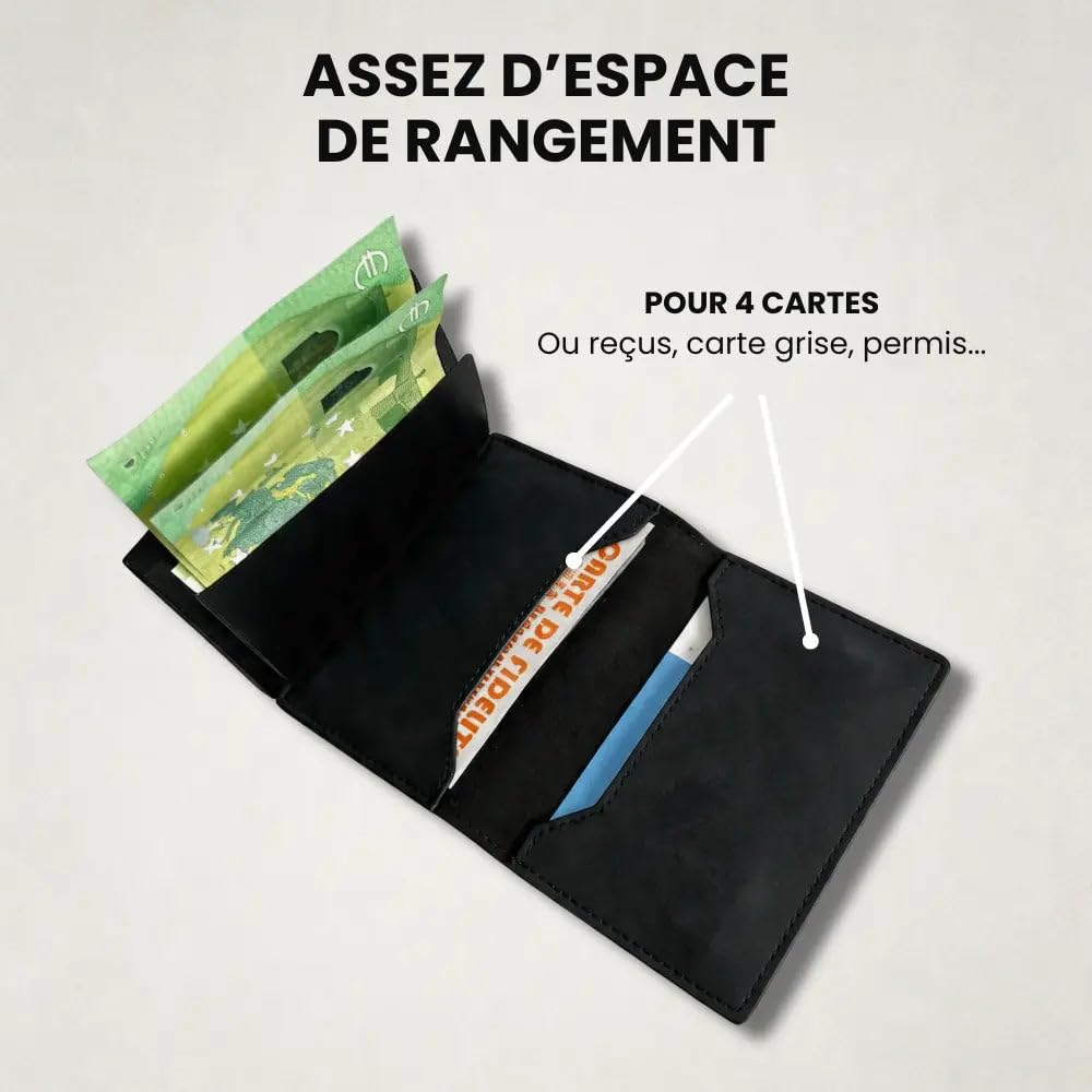 Corval Wallet 2.0 Homme, Porte Carte Bancaire avec Compartiment à Billets et Poche à Monnaie, Extensible - Portefeuille Homme et Femme