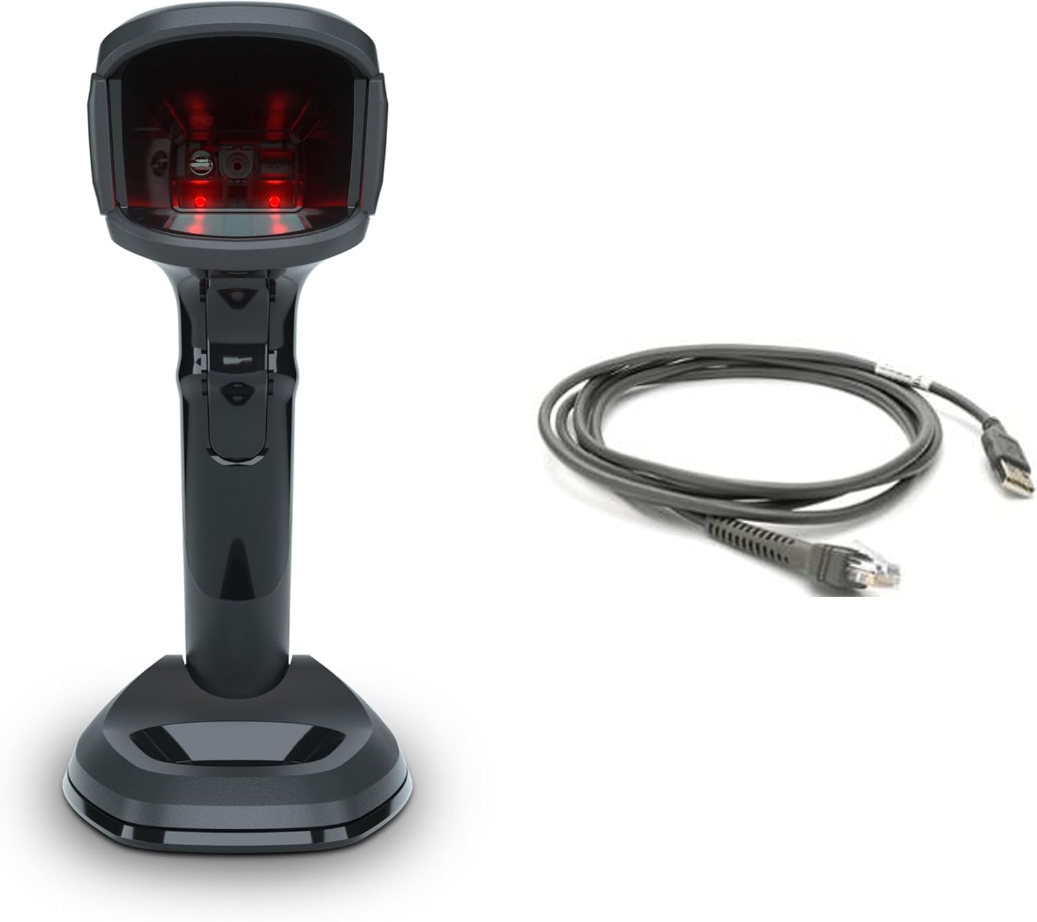 Zebra DS9908 - Escáner de código de barras omnidireccional (2D, 1D, código QR, código postal y teléfonos móviles), con cable USB de 7 pies