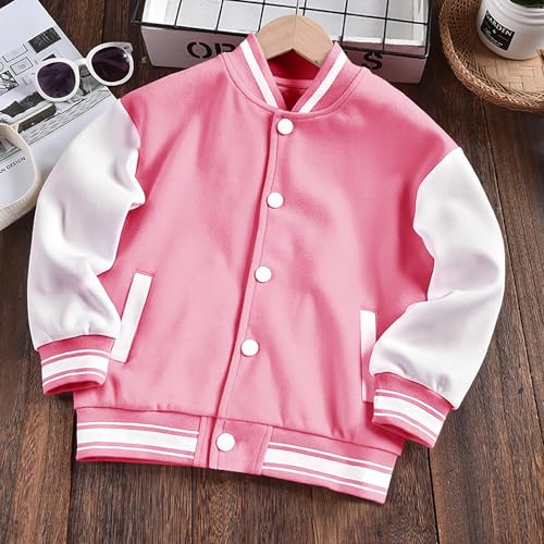 Kids Baseball Jackets Boys Girls Fit School Daily Jacket Casual Lightweight Button Cardigan Winter Coat Outfits3