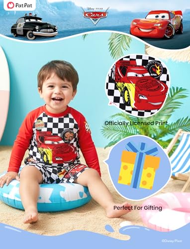 Image of Disney Marvel Spiderman Swimsuit Rash Guard Shirt & Swim Trunks Stitch Boys Swim Set UPF 50+ Summer Kids Bathing Suit 3M-13T