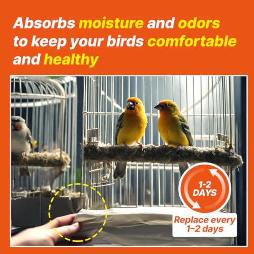 Image of T TORTO9 Bird Cage Liner - 120 Paper Sheets, 14 inch x 15 inch, 1.7 lb - Ideal for Pet Habitats, Bulk Pack for Long-Lasting Use, Newsprint Texture, Convenient Parcel Packaging