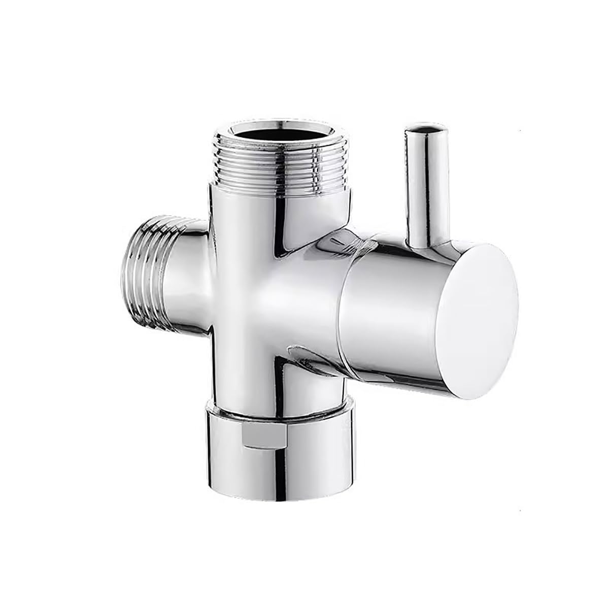 Lizihengpi Silver Colours 3 Way Shower Diverter Valve, Metal Shower To Garden Hose Adapter, Faucet Splitter, 3 Way Washing Machine Hose Distributor