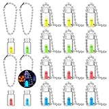 Tondiamo Glow in The Dark Halloween Keychains Bulk Mini Adopt a Ghost Keychain for Halloween Party Favor Boo Basket Stuffers(Pink, Blue, Yellow, Green,12 Pcs)