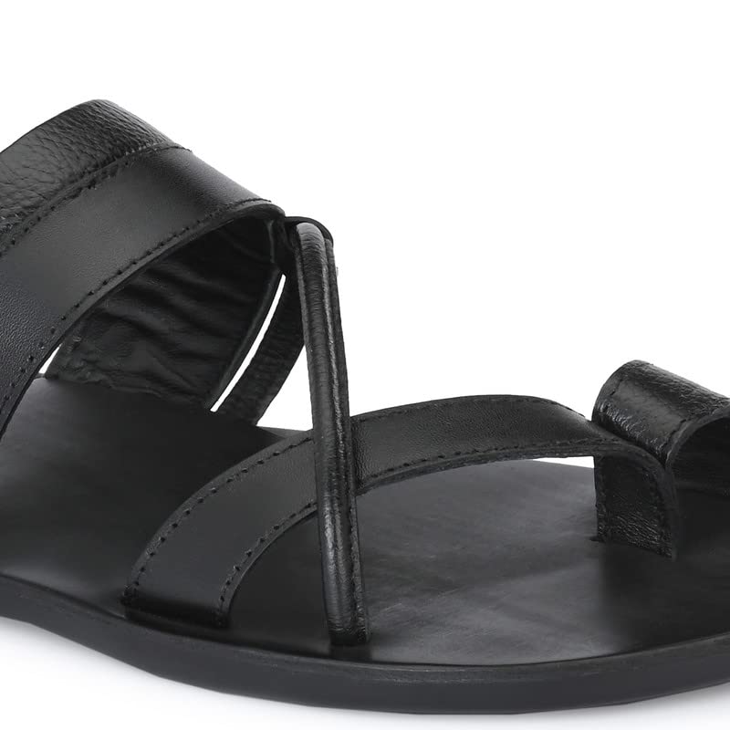Image of Men's Original Leather Slippers | Thong Slippers For Men | Stylish & Trendy | Double Toned | Durable | Casual