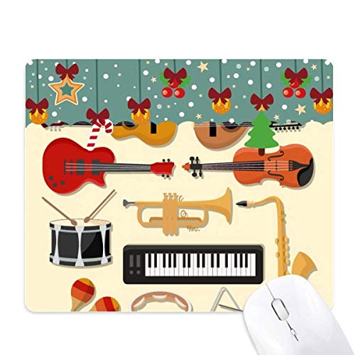 Alfombrilla de ratón musical para escritorio con diseño de piano y guitarra