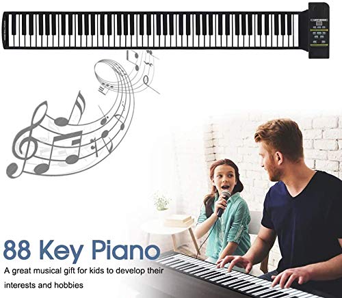 LXT PANDA Roll Up Piano Keyboard, 88 Touches Clavier Portable Piano avec 128 Sons Uniques et Haut-parleurs intégrés, Roll Out Piano Keyboard Hand Roll Piano pour Les Enfants Adultes débutants. - Les Beatles, Paul McCartney, John Lennon, RIngo Starr, George Harrison LXT PANDA Roll Up Piano Keyboard, 88 Touches Clavier Portable Piano avec 128 Sons Uniques et Haut-parleurs intégrés, Roll Out Piano Keyboard Hand Roll Piano pour Les Enfants Adultes débutants. – Image 3