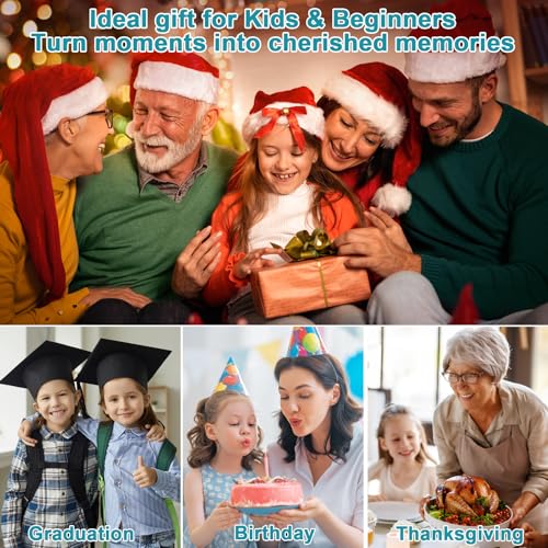 Digital Camera UHD 4K with 64G Card 16X Zoom Light & Easy for Kids, Black - image 6