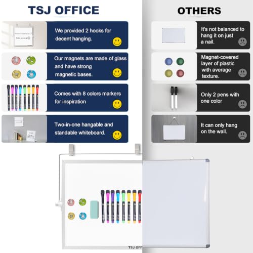 Image of TSJ OFFICE Small White Board - 10 X 10 Inches Silver Framed Dry Erase Board