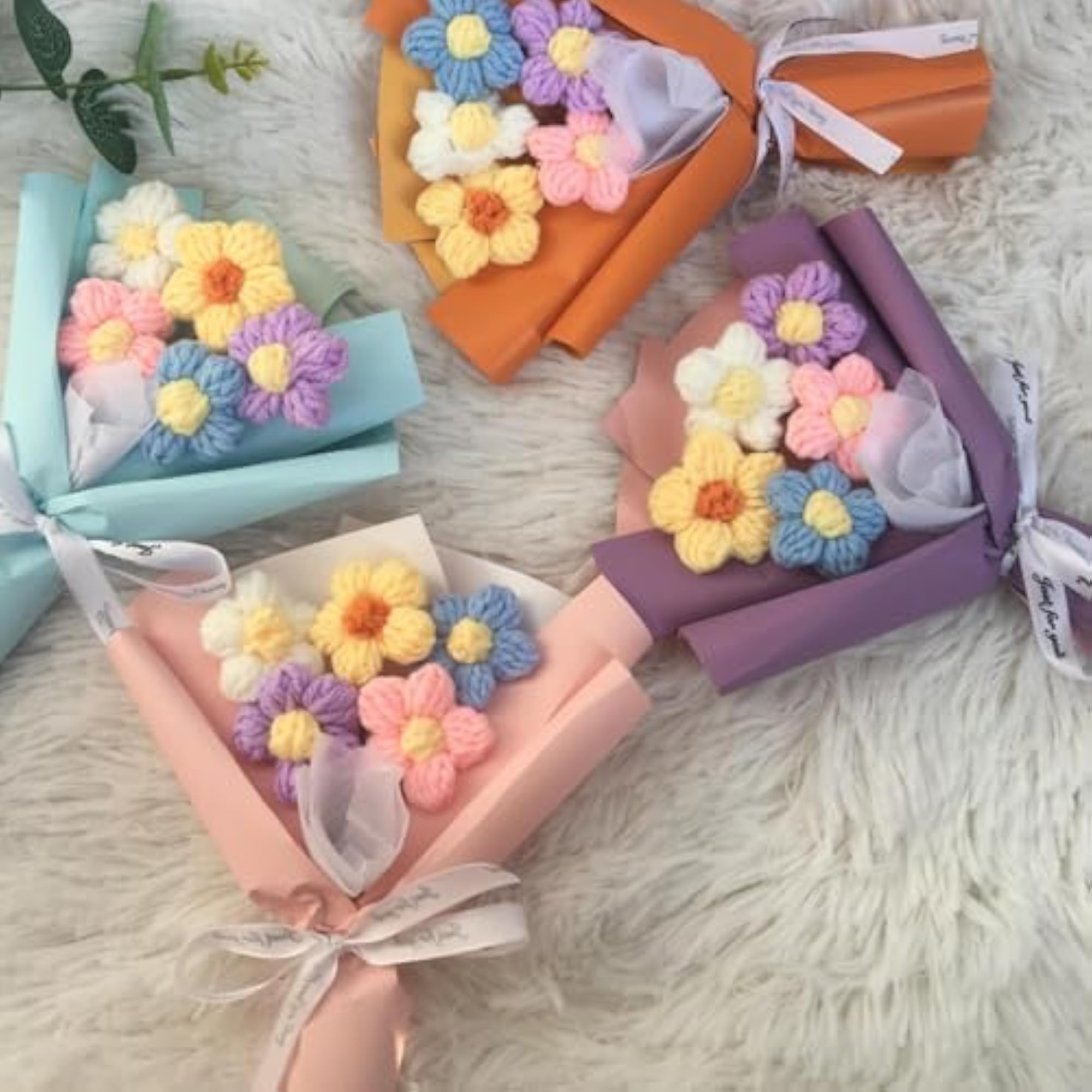 Handmade Knitted Bouquet Celebration Decoration
