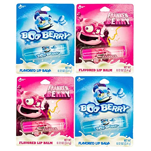 Boo Berry and Franken Berry Flavored Lip Balms (4 Pack)