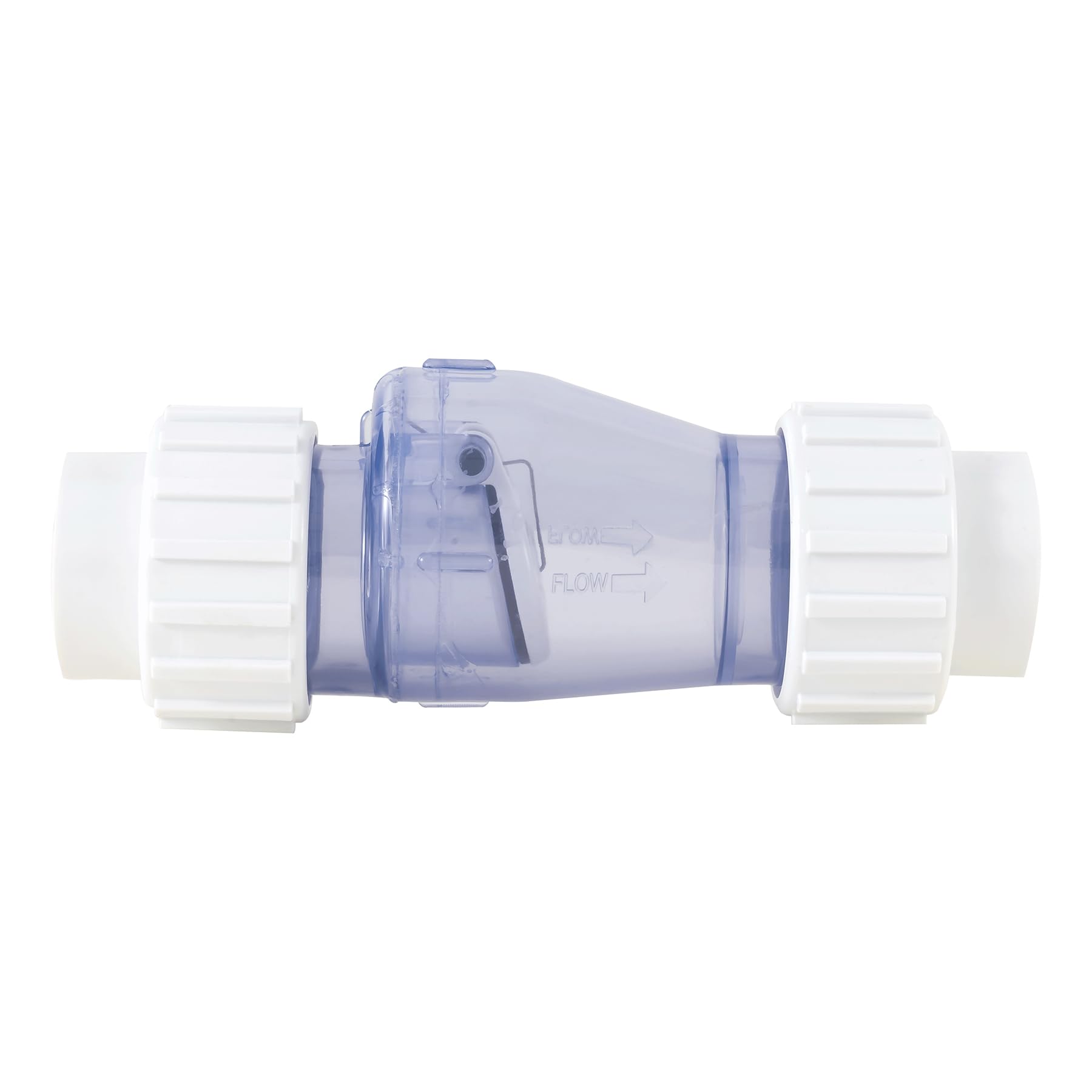 Válvula de retención de PVC transparente/combinación de resorte, transparente, conector de 5 cm, válvula de retención de agua (5 cm)