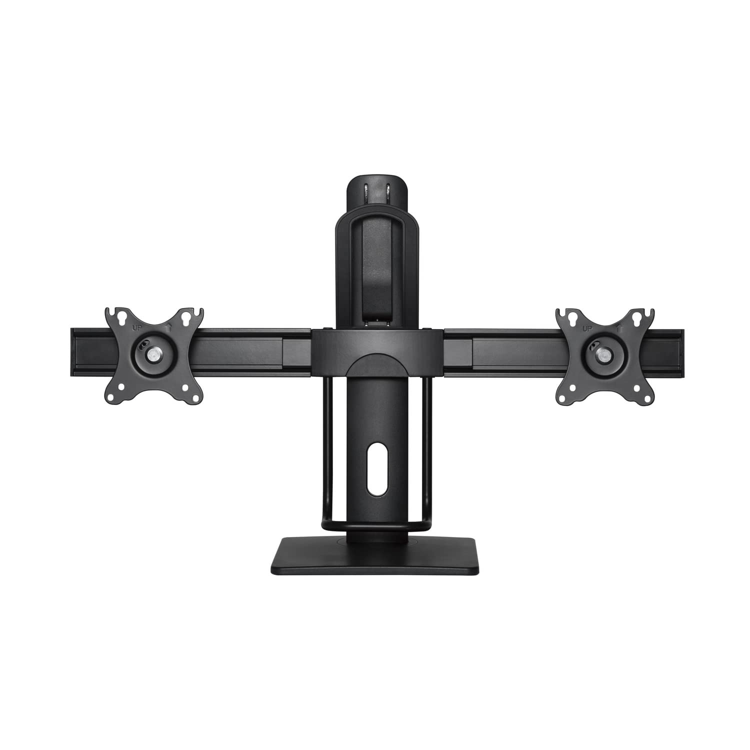 AISENS Soporte De Mesa Pro Contrapeso Giratorio E Inclinable Para 2 Monitores 6kg De 17-27P Negro