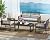 YITAHOME 4-Piece Outdoor Wicker Patio Conversation Furniture Set, All-Weather Wicker Bistro Rattan Loveseat Set with Wooden Armrests, Metal Side Table and Cushions for Backyard, Balcony, Deck, Black