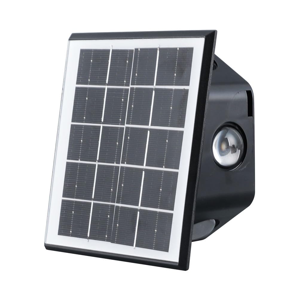 kh 6 LED Solar Wall Light Warm White with On Off Button and 1.5Ah Battery Water Resistant Outdoor Decorative Lamp for Home, Garden, Terrace, Patio, Deck, Fence, Flood Light Set of 1 1