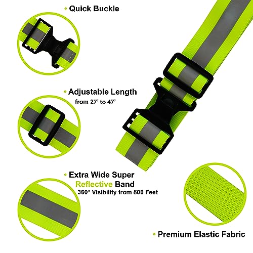 HiVisible Reflective Belt for Running Army PT Belt Reflective Running Gear - Thumbnail 3