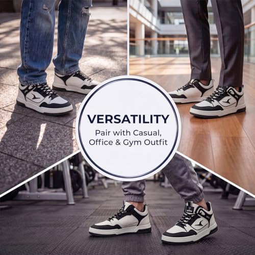 Image of YOHO Men's Sneakers Flo Mid Top | Stylish & Comfortable | Lace Up Casual Shoes for Man /Gents