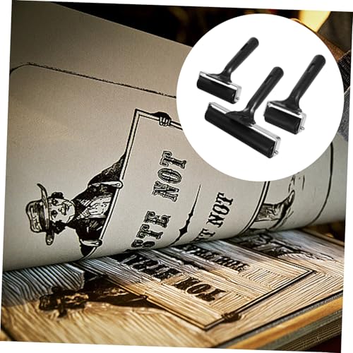 Rouleaux en caoutchouc de 3pcs pour peinture lisse et projets de collage - 7