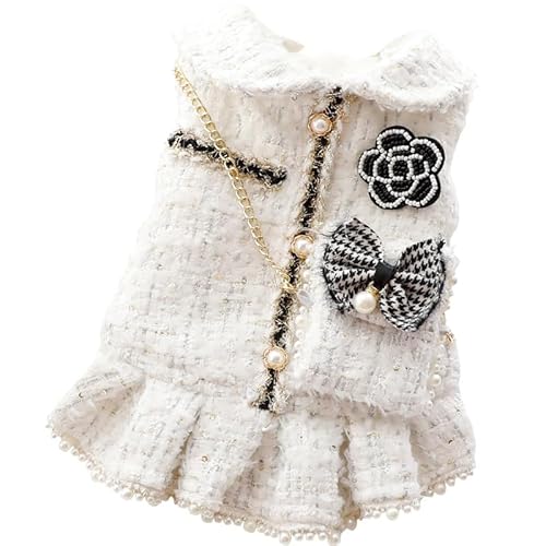 Dog Princess Dress for Small Dogs XS White Lolita Costume