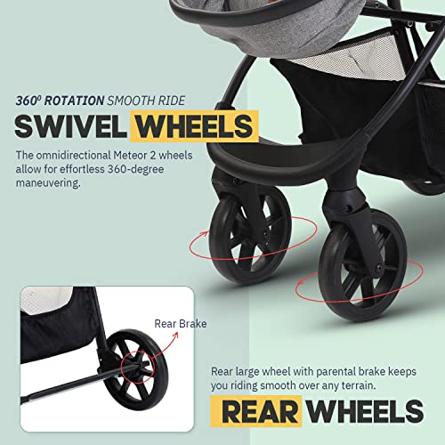 Image of Baybee Convertible Baby Stroller Pram for Newborn to Toddler (0-3 Years) | Reversible Bassinet Seat, Adjustable Canopy & Recline, 5-Point Safety Harness, Foldable Baby Stroller for Boys & Girls (Blue)