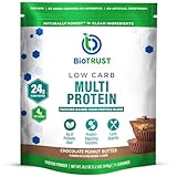 BioTrust Low Carb Protein Powder – Delicious Whey & Casein Blend from Grass-Fed Hormone Free Cows – Non GMO, Gluten Free (Chocolate Peanut Butter)