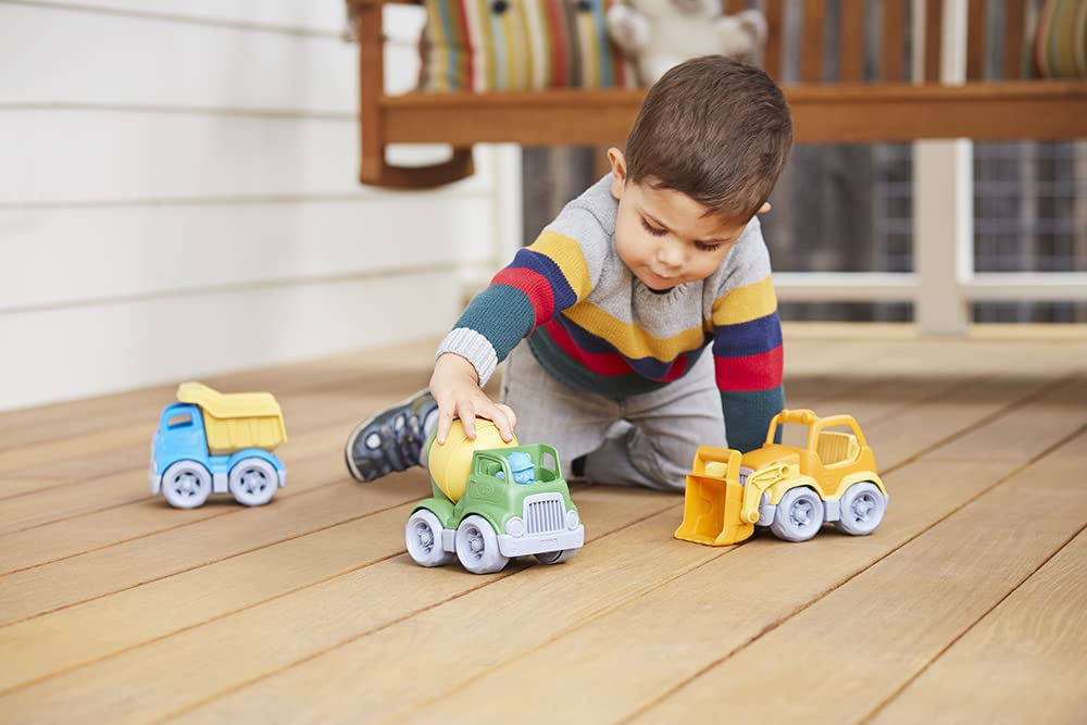 Green Toys Construction Vehicle Includes Scooper, Dumper, Mixer, 1 Character- 3 Pack - 4C — Amazon image 2