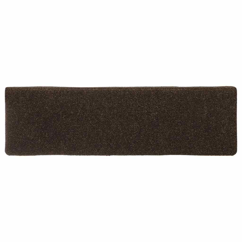 Tappetini autoadesivi per scale, 15 pezzi, 65 x 21 x 4 cm, colore: marrone