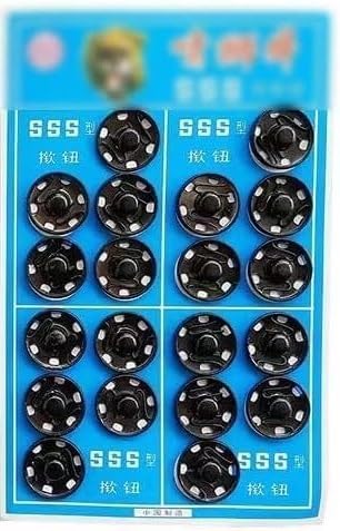 YYZHANG Snap Fasteners,Snaps for fabricSnap Fastener Kit,DIY Snap Button, DIY50 Pair Metal Buttons Snap Fastener Press Stud On Sewing Fabric Craft 14mm (Color : Black)