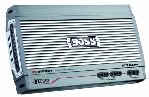 Best Seller BOSS Audio Systems Boss Nx2500.4 Onyx 2500 Watt 4-channel Mosfet Bridgeable Amplifier With Remote Delivers 625 Watts X 4 At 2 Ohms; 250 Watts X 4 At 4 Ohms; 1250 Watts X 2 Bridged Includes Remote Subwoofer Level Control