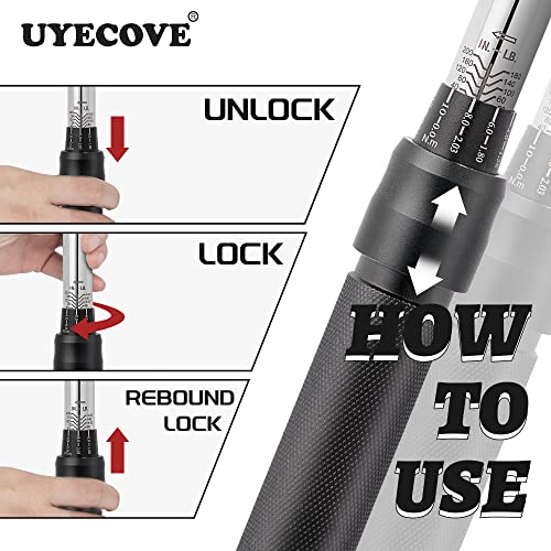 Uyecove 1/4 Inch Drive Torque Wrench 20-200In.lb, 13Pcs Bike Torque Wrench Set, Bicycle Maintenance Tool Kit For Mtb Mountain Road, With Allen Hex, Torx Sockets, Extension Bar, Storage Case, Black #TOP7