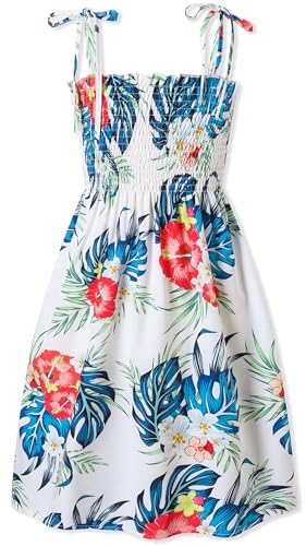 Image of Cromoncent Matching Hawaiian Outfits for Family, Dad and Son Matching Luau Beach Tropical Shirts Mommy Daughter Tropical Sets