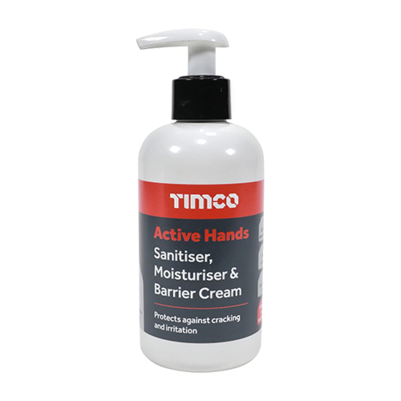Timco - Active Hands Sanitiser, Moisturiser & Barrier Cream Size 250ml - 1 Each