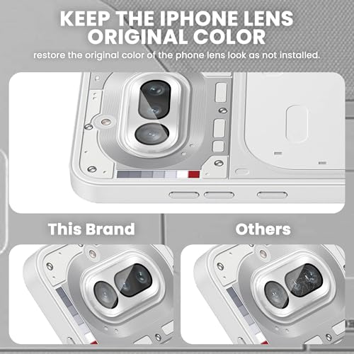 Image of FIRST MART Silver Camera Ring Guard Protector for Nothing Phone 4A | Tempered Glass with Metal Alloy Rings, HD Clear, Scratch Resistant, Case-Friendly | Pack of 1