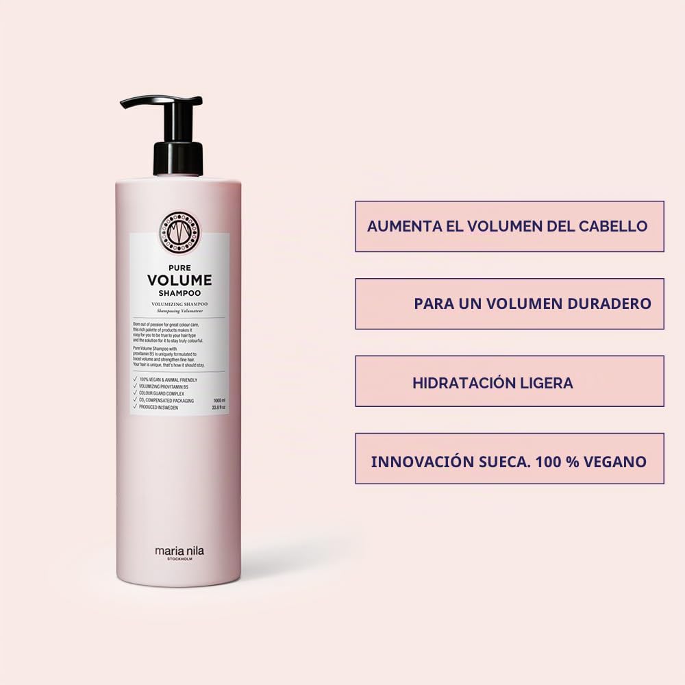 Maria Nila Pure Volume Champú Voluminizador para Cabello Fino