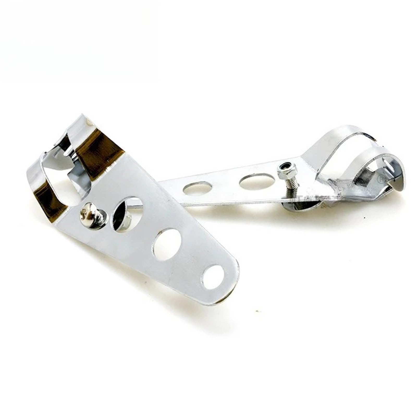Light Tube Clamp Motorcycle Turn Signal Modification Bracket, Headlight Bracket, Front Fork Shock Absorber(Silver)