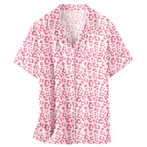 Image of Girls & Womens Satin Pajamas Set, Silk Button-Down Sleepwear 2 Piece Nightwear, 3 Years - Women XXL