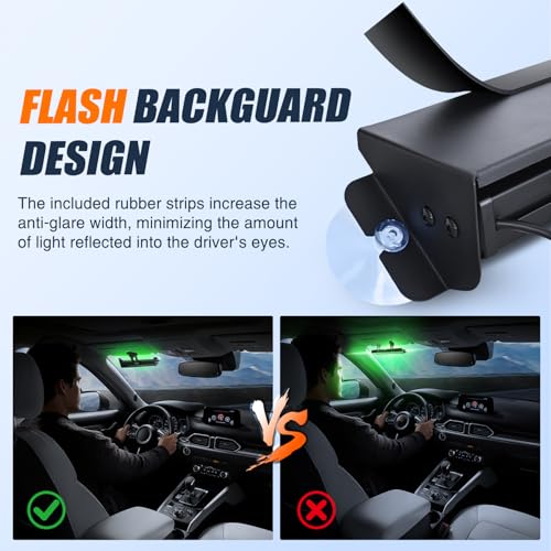 Image of Nilight 8LED Green Traffic Advisor Strobe Light Bar Hazard Safety
