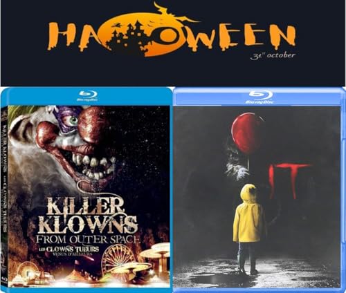 Clowns Attack Movie Bundle - Killer Klowns from Outer Space + Stephen King's It: Movie 2017 [Blu-ray, Double Feature, Halloween Movie Set] image 2