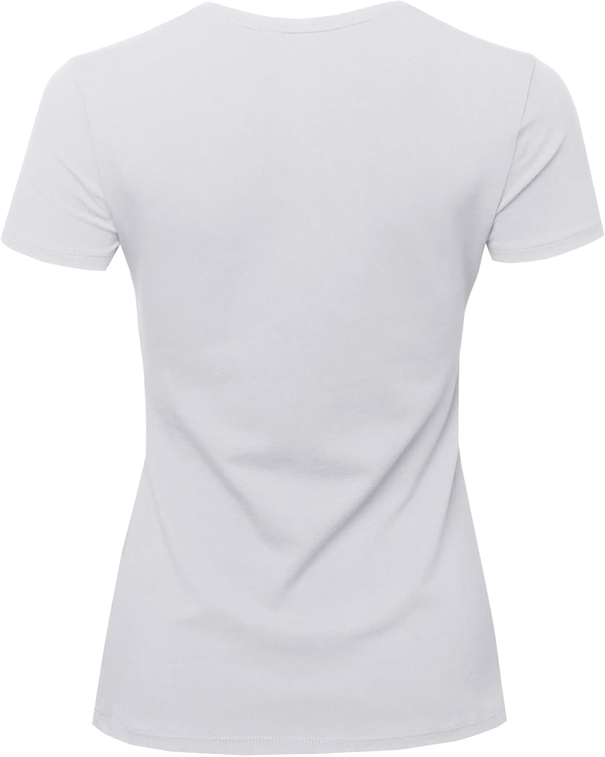 Made by Emma Women's Essential Daily Cotton Basic Slim-Fit Short Sleeve V-Neck T shirts - Image 3