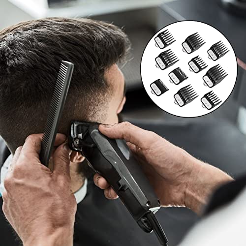 Colorski Clipper Guards Cutting Guides 10 Black With Metal Clip Compatible With Whal Clippers Cutting Guides/Combs Attachment -From 1/16” To 1”, Cutting Lengths Guards Set #TOP4