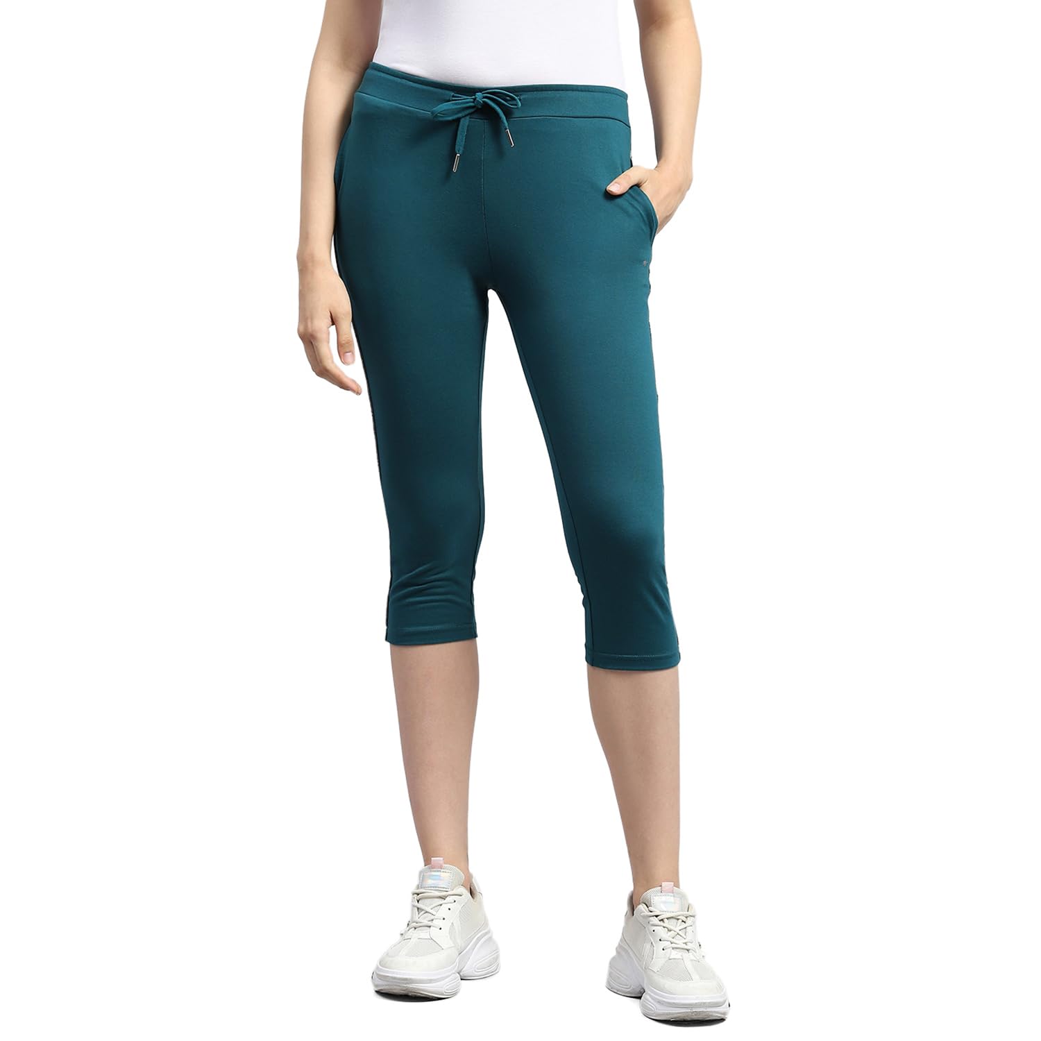 monte carlo Womens Green Solid Capri (22408611)-picture-10