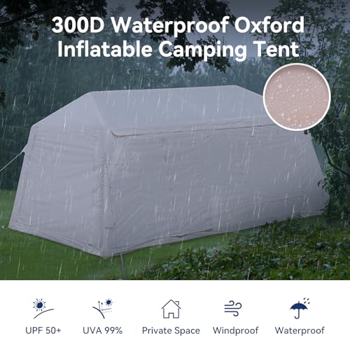 Carpa Inflable para Camping 8 Personas Impermeable Oxford miniatura 5