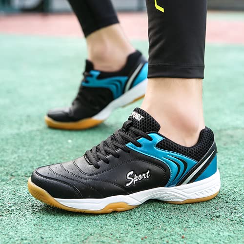 Sports Shoes Men\'s Shoes Tennis Badminton Shoes Table Tennis Shoes Spring Breathable Antiskid Rib Sole Volleyball Shoes (10,Black) - Thumbnail 5