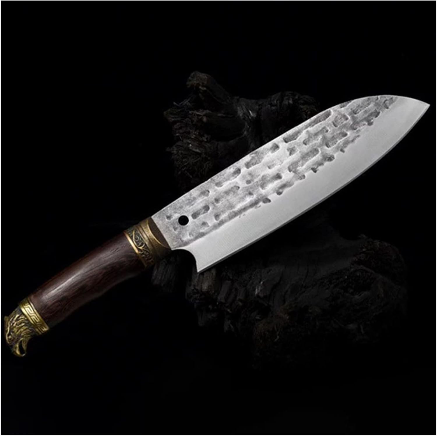 Japanese Santoku Knife Handmade Forged Kitchen Knife Copper Eagle Head Decor 8.5 Inch Cleaver Pro Sashimi Sushi Hot Knife Cutter
