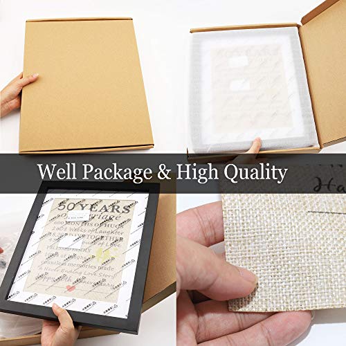Corfara Framed 5Th Wedding Anniversary Burlap Gift 11 Inch W X 13 Inch H thumb #4