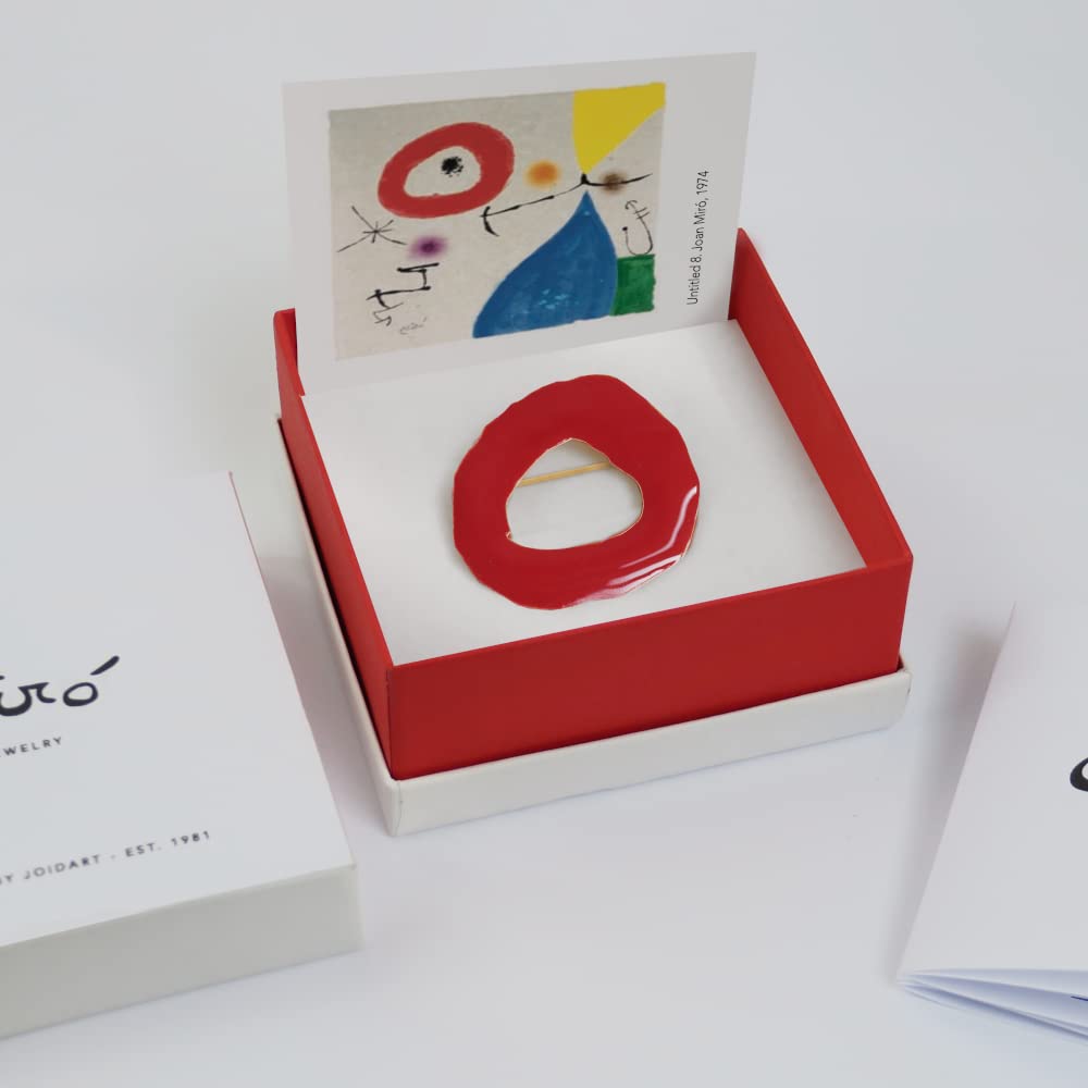 SPILLA IN ORO MIRÓ JEWELRY | Progettato da Joidart | Collezione Mirò | Metallo placcato oro 24K con smalto a freddo