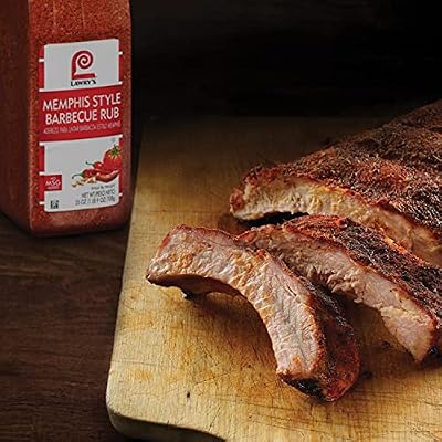 Lawry's Memphis Style Barbecue Rub, 25 oz - One 25 Ounce Container of Memphis Dry Rub, Perfect for BBQ Rub Wings, Ribs, Brisket and More