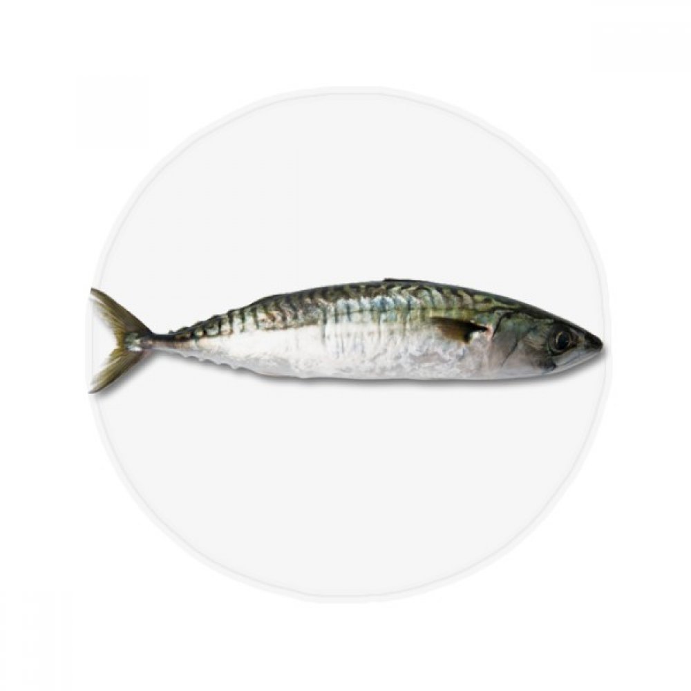 Poisson de mer tapis rond 80cm noir anti-dérapant pour cuisine et salon par DIYthinker
