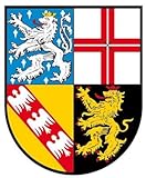 Autoaufkleber Sticker Saarland Schild Kontur Fahne Aufkleber