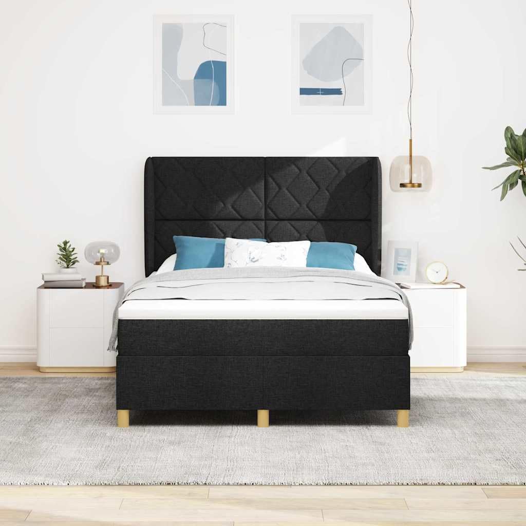 Lit à Ressorts Confortable avec Matelas en Mousse, Tissu Gris Foncé, 90x190 cm, Cadre Robuste en Bois d'Ingénierie, Tête de Lit Réglable, Ensemble Complet de Chambre Moderne